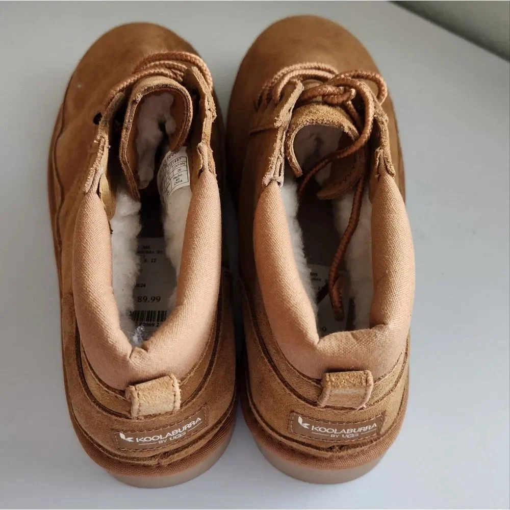 Koolaburra by Ugg Advay Faux Fur Lined Boot Size US 12 EU 43 -Chestnut